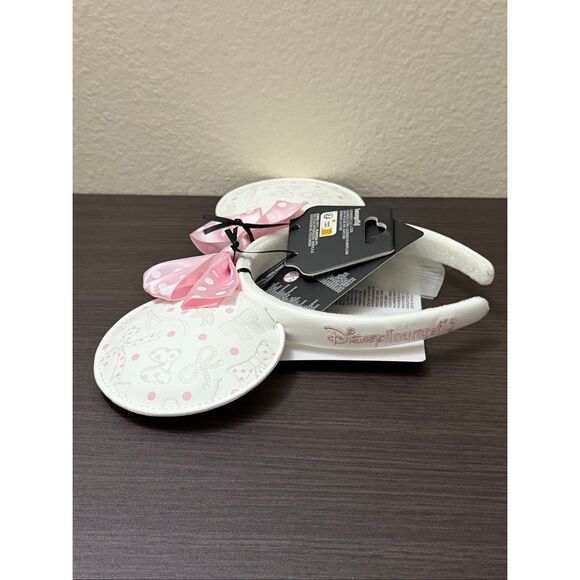 Loungefly Disney Minnie Mouse Polka Dot Bows White Ears Headband
